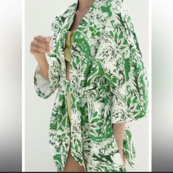 LINEN BLEND PRINTED KIMONO - Picture 9 of 9
